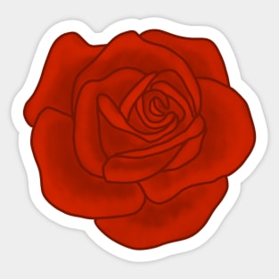 Red rose Sticker